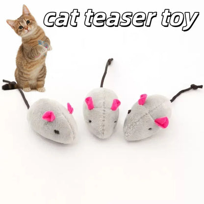 Interactive Catnip-Filled Rattle Mouse Toy for Cats Pretend Fur Design Pre-filled with Catnip for Enhanced Play Pet Game