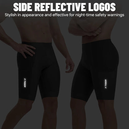 X-TIGER Men's Cycling Shorts Padded Bicycle Short Road Biking Clothing Road Mountain Riding Bicycle Cycle Shorts with Pockets