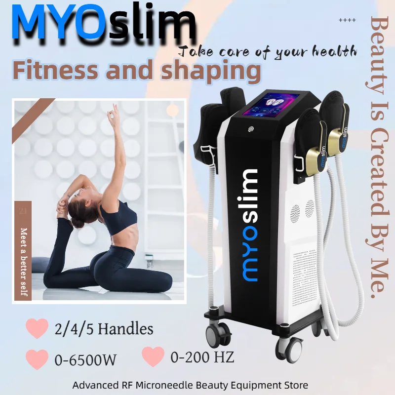 EMSzero Body Machines RF HI-EMT 6500W Professional Sculpt 5 Handle Pelvic Girdle EMS Electromagnetic Stimulation Slimming