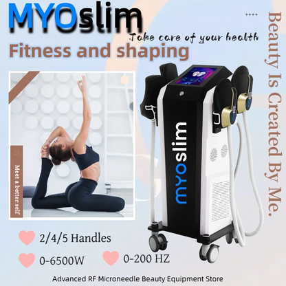EMSzero Body Machines RF HI-EMT 6500W Professional Sculpt 5 Handle Pelvic Girdle EMS Electromagnetic Stimulation Slimming