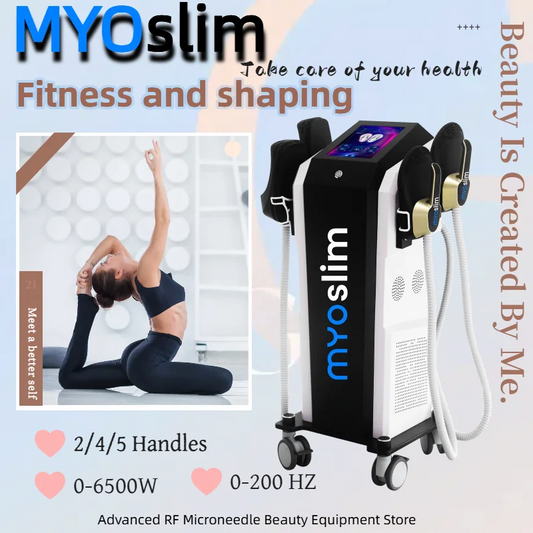 EMSzero Body Machines RF HI-EMT 6500W Professional Sculpt 5 Handle Pelvic Girdle EMS Electromagnetic Stimulation Slimming