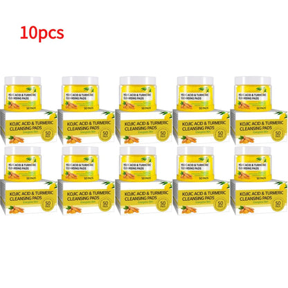 Turmeric Kojic Acid Cleansing Pads Exfoliating Pads Facial Sponges For Cleansing Exfoliating Daily Cleansing Skin Care Tools