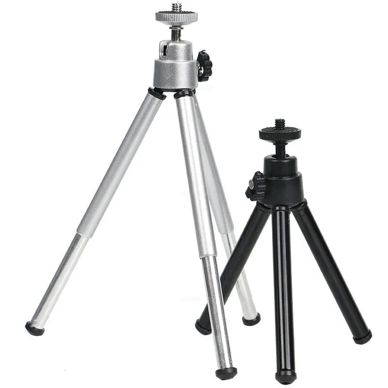 Mini Flexible Tripod 2 Section Stand Holder for Projector Camera Aluminum Alloy Desktop Tripod for Mobile Phone