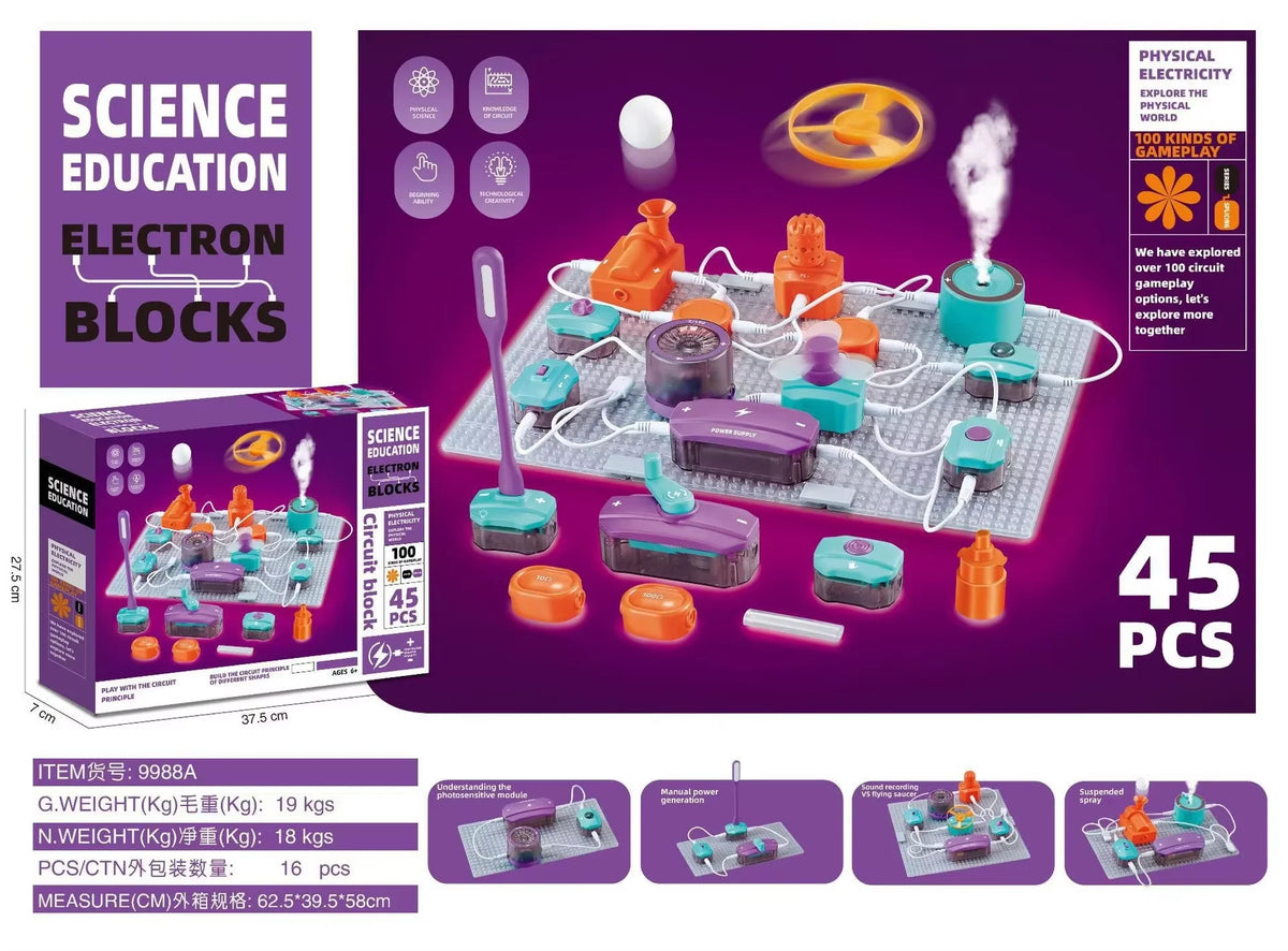 DIY Electronic Circuit Building Blocks - Kids Science Experiment Toy, Boost Children's Thinking Skills