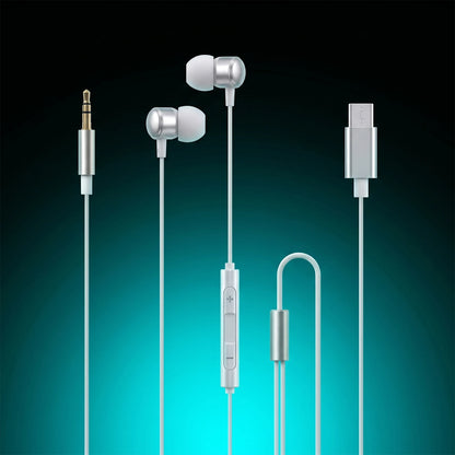 Noise Reduction Wired Headphones Type C Wired Earphones With HD Mic Earbuds For Xiaomi Realme Samsung Galaxy S25 S24 S23 S22 S21