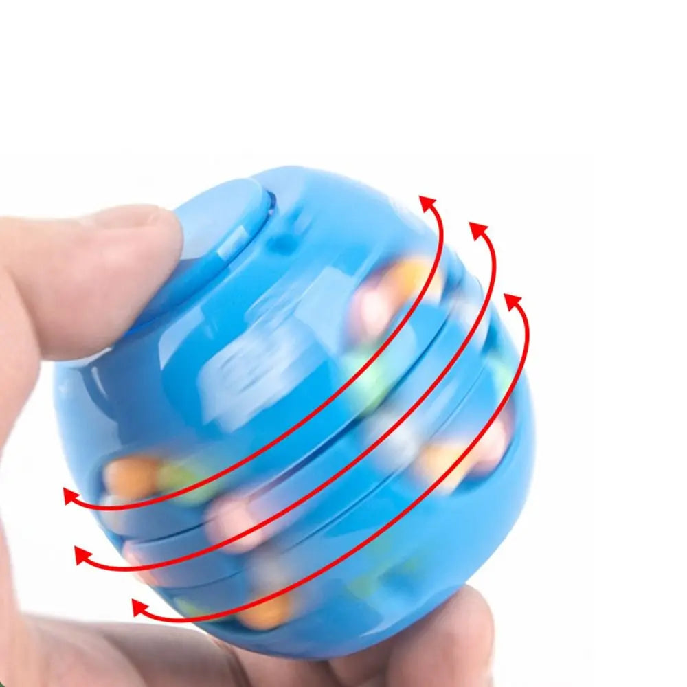 Funny Plastics Magic Bean Cube Spinner Finger Gyro 3D Rotating Ball Rotating Ball Stress Relief