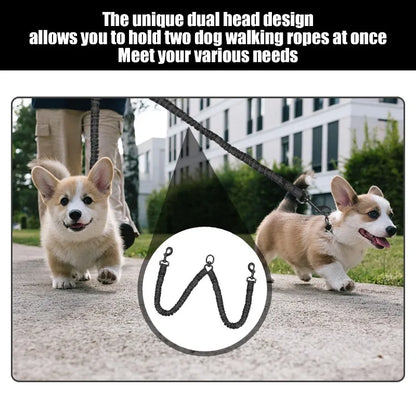 Dog Leash, Double-headed Dog Rope, Shock-absorbing Elastic Rope, Explosion-proof Dog Chain, Dog Walking Rope, Pet Supplies