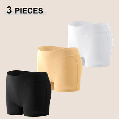 3Pcs/Set Women S-XXL Cotton Sports Boyshorts Panties Seamless High Rise Elastic Boxer Pants Female Comfortable Intimate Lingerie