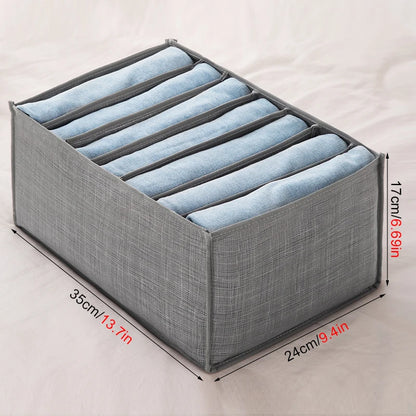 Jeans Pants Storage Box Wardrobe Clothes Organizer Cabinet Drawer Separator Underwear Socks T-Shirt Storage Organizers
