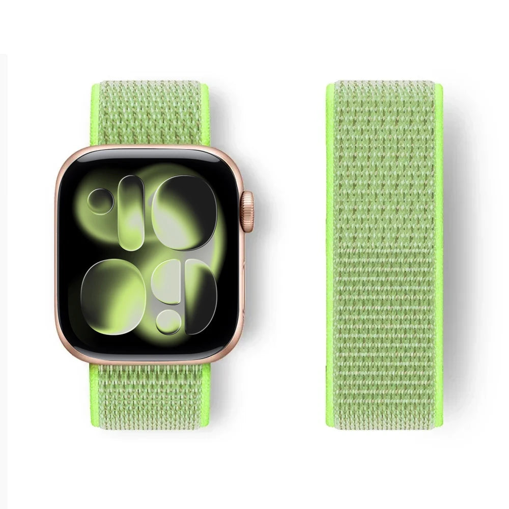 Nylon Loop for Apple Watch Band S11 46mm 40mm 44mm 45mm 42mm 41mm 49mm Smart Belt Bracelet for IWatch 11/10/9/8/7/6/SE/5/4 Strap