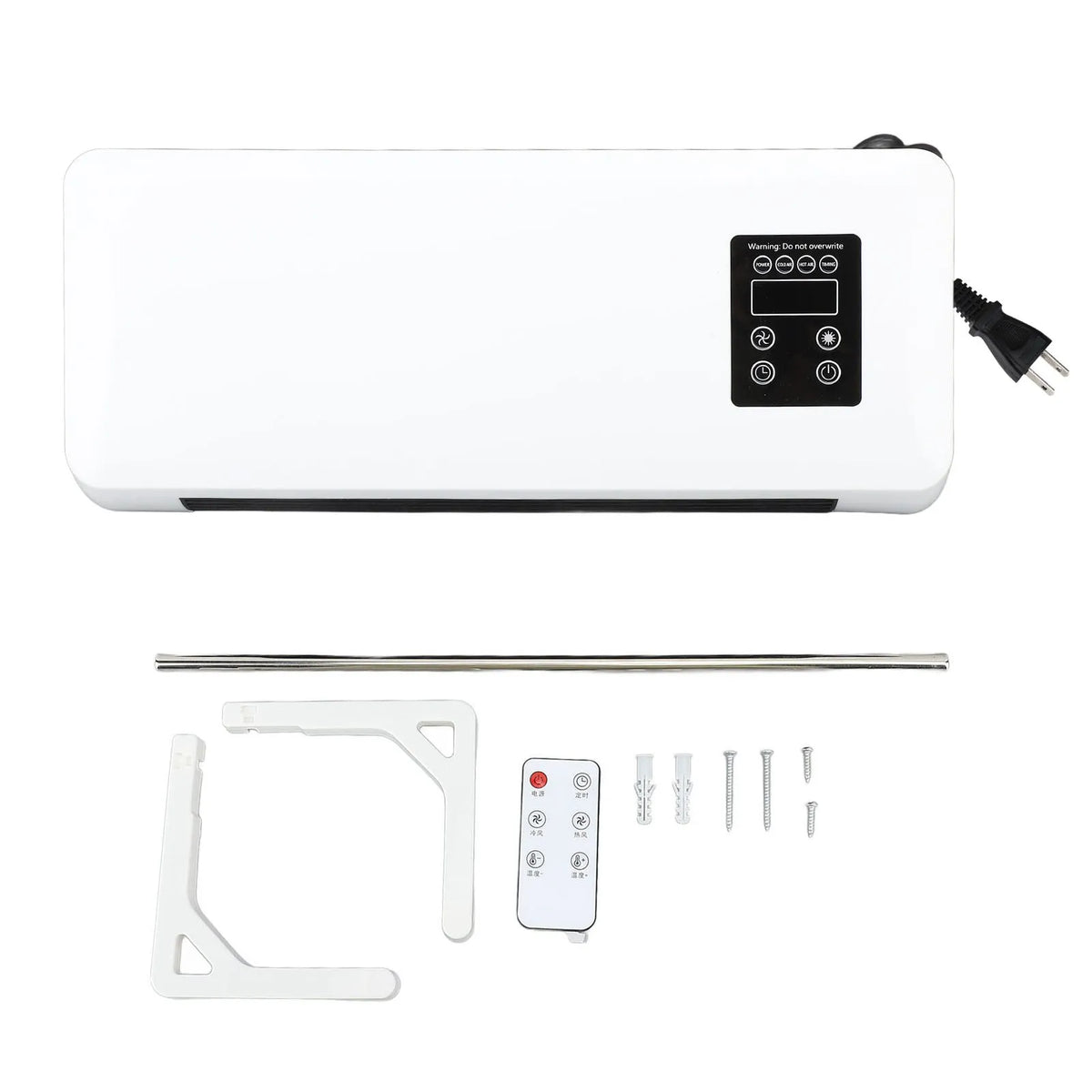 Wall Mounted Room Heater Waterproof Quick Heating Towel Drying Rack Space Saving Electric Wall Heater 1500W for Living Room