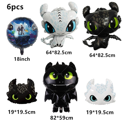 How To Foil Balloons Trained Yours Dragoned Latex Ballons Party Decoration Happy Birthday Banner Cake Topper Background Sticker