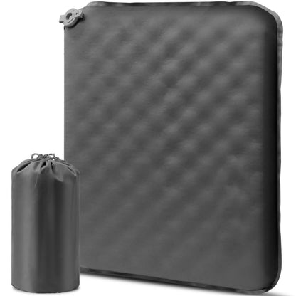 Portable Self Inflating Seat Cushion 5 Seconds Auto Inflate Camping Pad with Memory Foam Lightweight Travel Pillow for Outdoor