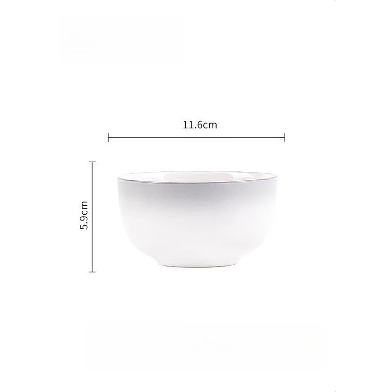 Handmade Underglaze Ceramic Deep Plate Dinnerware Set Rustic Kitchen Serving Dish Bowl Set Home Gift