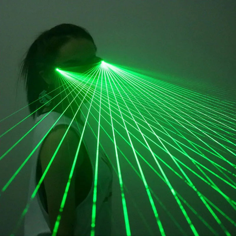 Multi-line Laser Glasses Rave Futuristic Soldier Glasses with LED Light Glowing Wire Space Robot Glasses Cyberpunk Laser Props