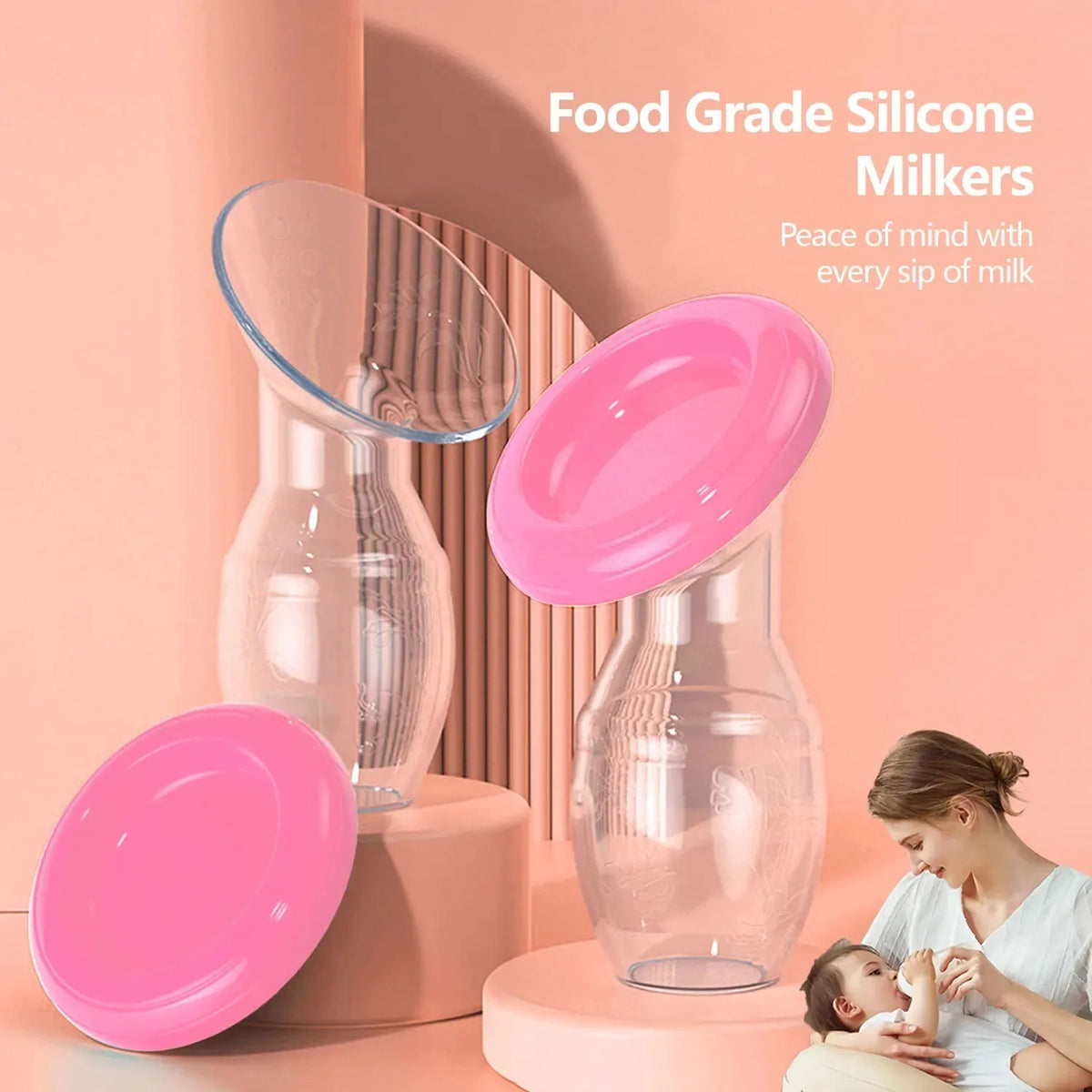 Baby Feeding Manual Breast Pump Partner Breast Collector Automatic Correction Breast Milk Silicone Pumps Maternity Products