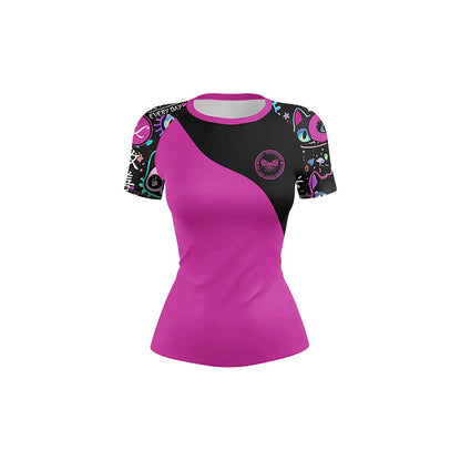 Cody Women Rash Guard Gym Clothing MMA Tight Sportswear Jiu Jitsu Rashguard T-shirts+Pant Boxing Grappling Shorts 4pcs/Set