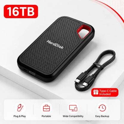 Handy Portable External Hard Drive 1TB 2TB External Hard Disk Data Storage Device For Laptop Desktop Smartphone
