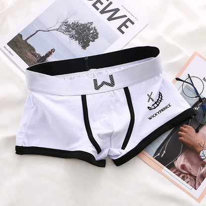 1/3/4 Pcs Mens Underwear Cotton Men Boxer Panties U-convex Man Breathable Underpants Sexy Comfort Male Boy Smiling Face Boxers
