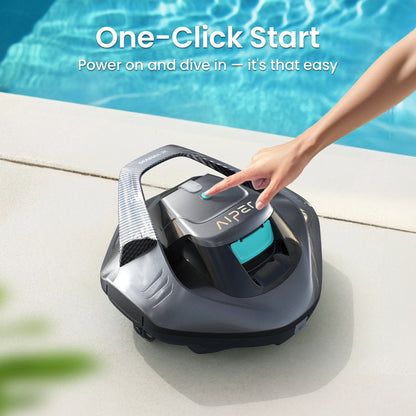 Refurbished Aiper Seagull SE Pool Vacuum Cordless Robotic Pool Cleaner with 100 Mins Runtime, Powerful 1320GPH Suction,Smart Self-Parking, Pool Vacuum for Above Ground Pools up to 860 Sq.ft