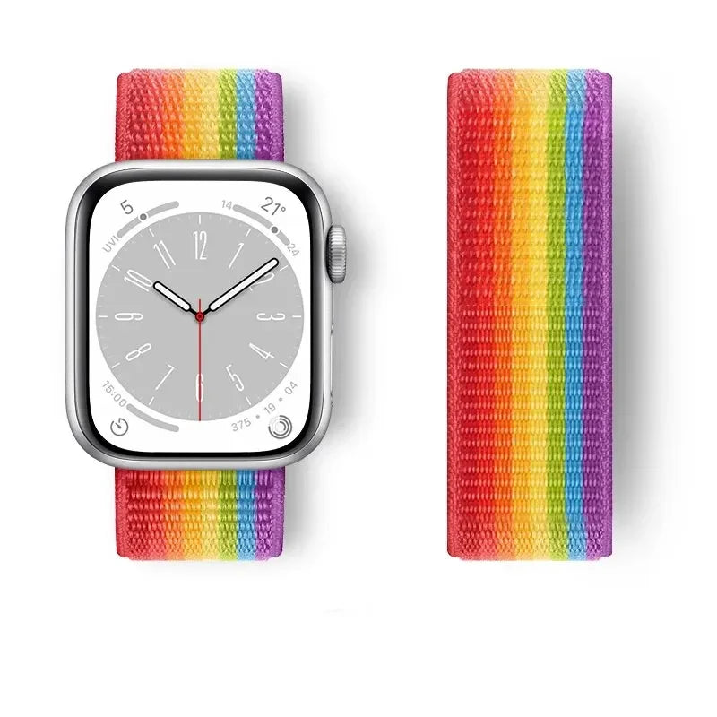 Nylon loop For Apple Watch Band Ultra-2 49mm 44mm 40mm 45mm 41mm Sport pride Bracelet iwatch Strap Series 9 8 se 7 6 5 4 3