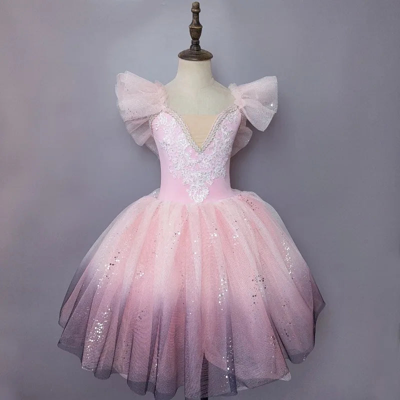 Ballet Performance Tutu Dress Girls Dance Wear Outfit Children Stage Clothing Fashion Ballet Dresses Princess Vestido Kids