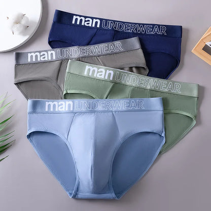 1pcs Men's Sexy Briefs Student Fashion Underwear Men's Panties Breathable Elastic Large Size Male Underpants Letter waist print
