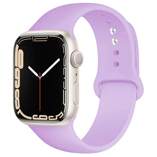 Silicone Band For Apple Watch strap 46mm 44mm 45mm 40mm 41mm 42-38mm 49mm sport bracelet iwatch series 11 10 9 8 7 6 5 SE Ultra3