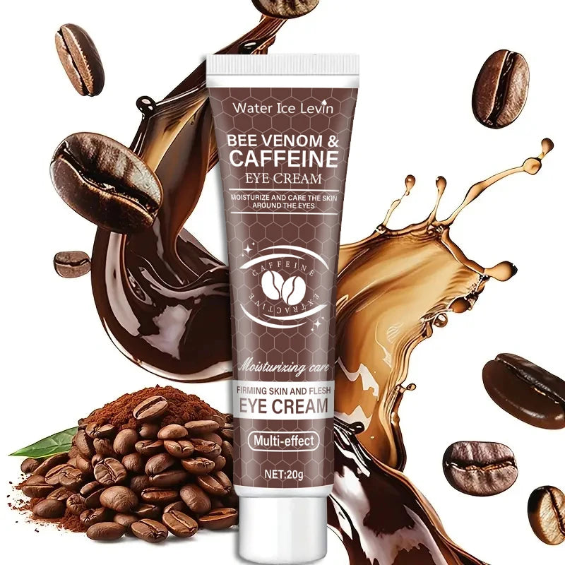 Natural caffeine powerful moisturizing and firming eye cream 20g, used for puffiness and dark circles. After use, it lifts the eye area, reducing wrinkles and signs of aging, and lightens the appearance of sagging skin