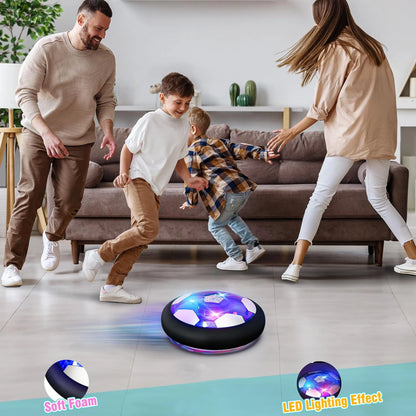 18cm Rechargeable Hover Soccer for Boys and Girls, Air Floating Soccer with LED Lights and Foam Bumpers
