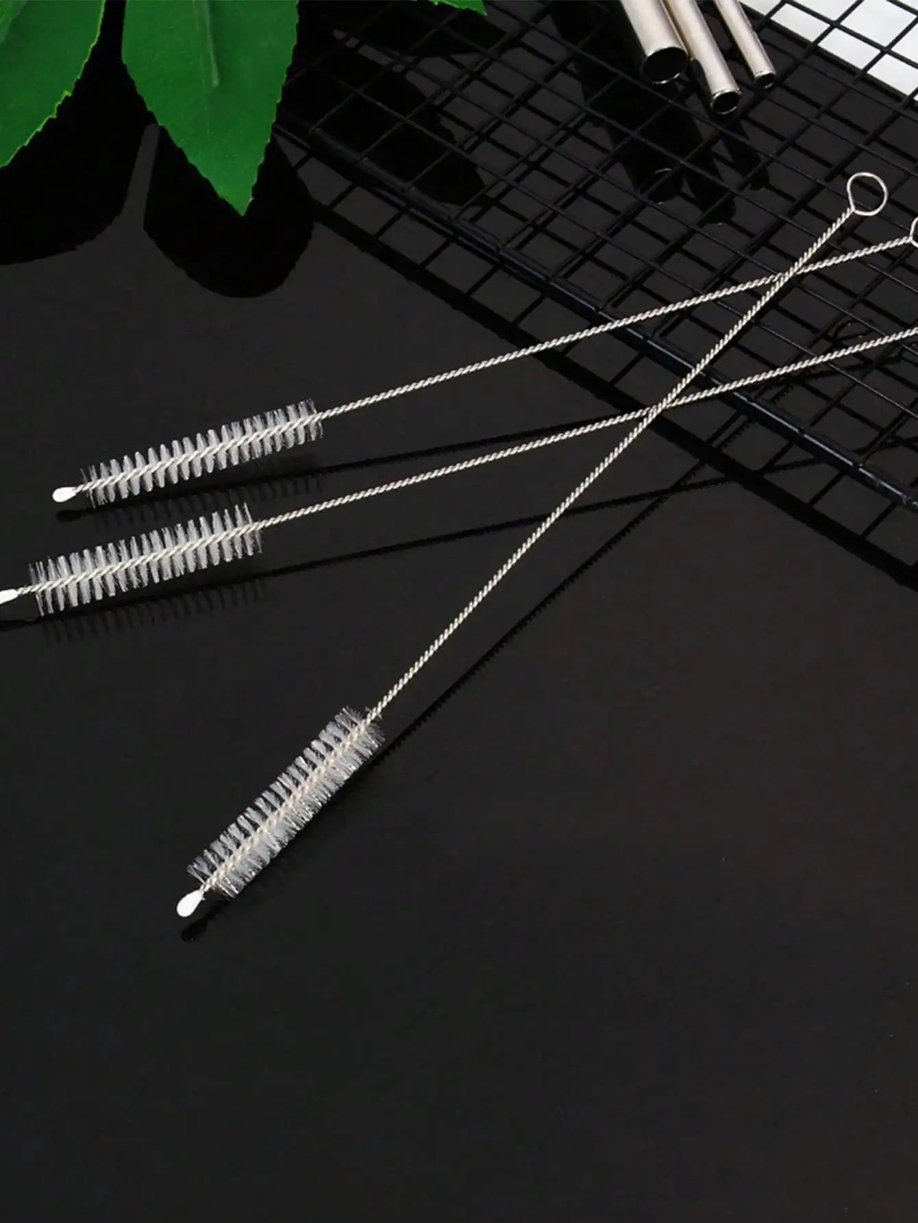 10pcs Straw Cleaning Brush, Stainless Steel Small Brush, Can Be Used To Clean Crevices, Teapots, Straws, And Baby Bottles.