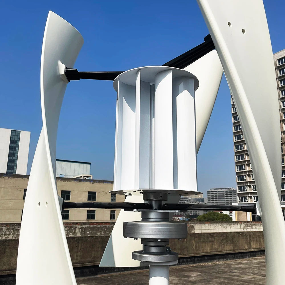 Generator 10KW Wind Turbine Vertical Axis Maglev Plant High Voltage 10000w 24V 48V With Hybrid Charge Controller For Home Use