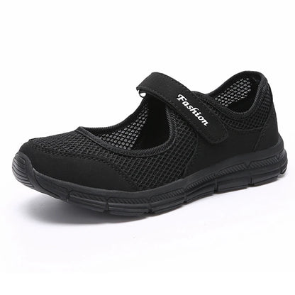 Women's Breathable Walking Shoes Ladies Fashion Mary Jane Sneakers Adjustable Working Nurse Shoes Lightweight Flats Roll