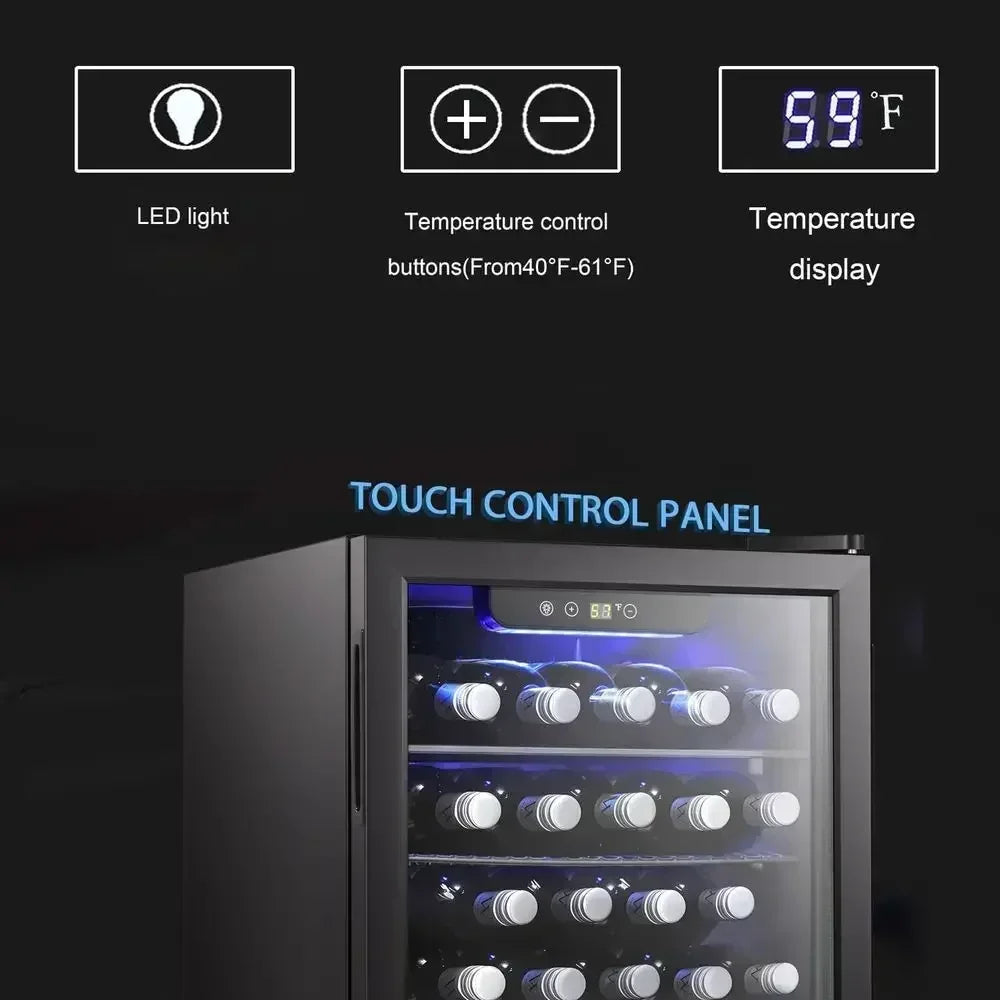 Activity priceActivity limited-time pricePromotionCompact 2.4 Cu. Ft. Mini Wine Cooler with Clear Glass Door, Quiet Operation, a