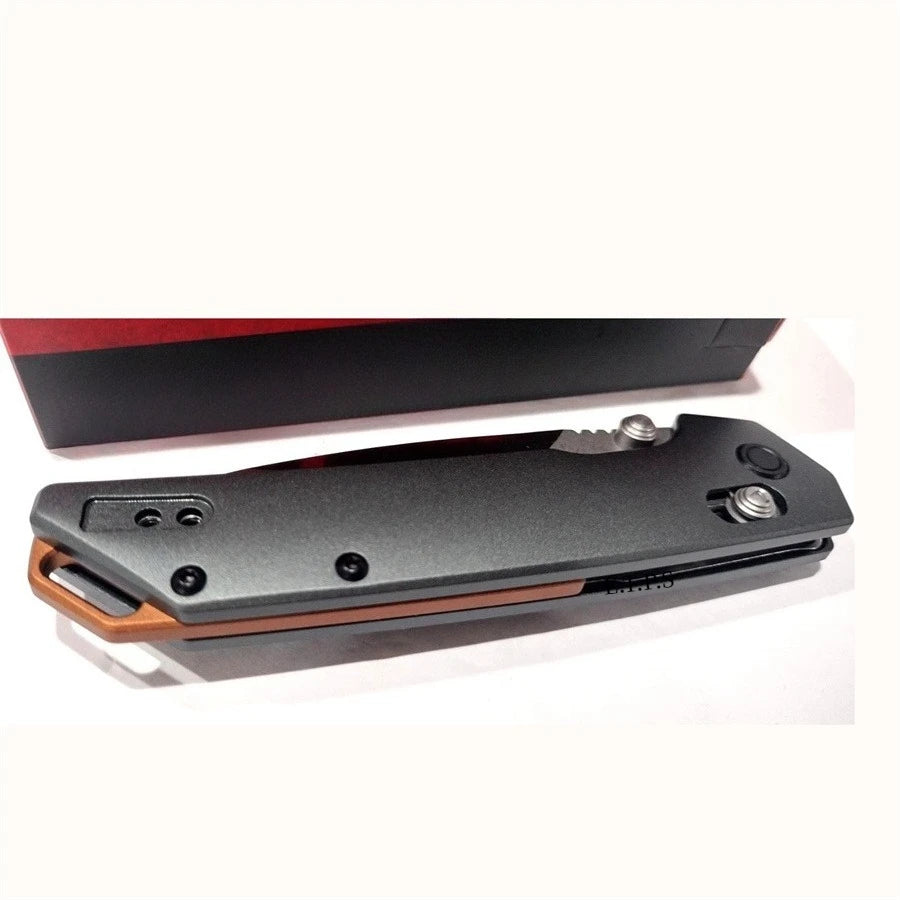 Ks2038 Lightweight Folding Knife - 3.4" EDC Tool Spear Point Blade DuraLock Outdoor Pocket Knife with Reversible Clip for Hunting, Camping