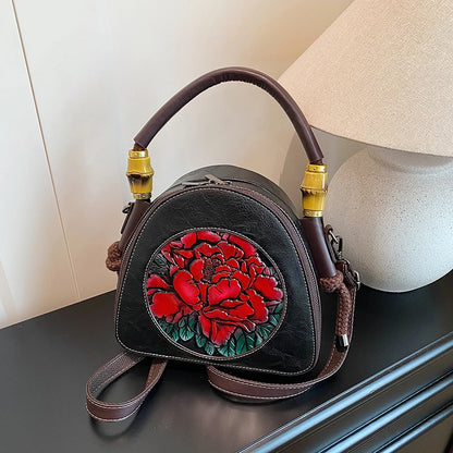 Retro Handbag Women's 3D Printed Shoulder Bag Luxurious Designer Diagonal Cross Bag Office Mom Classic Handbag Brand Torebki