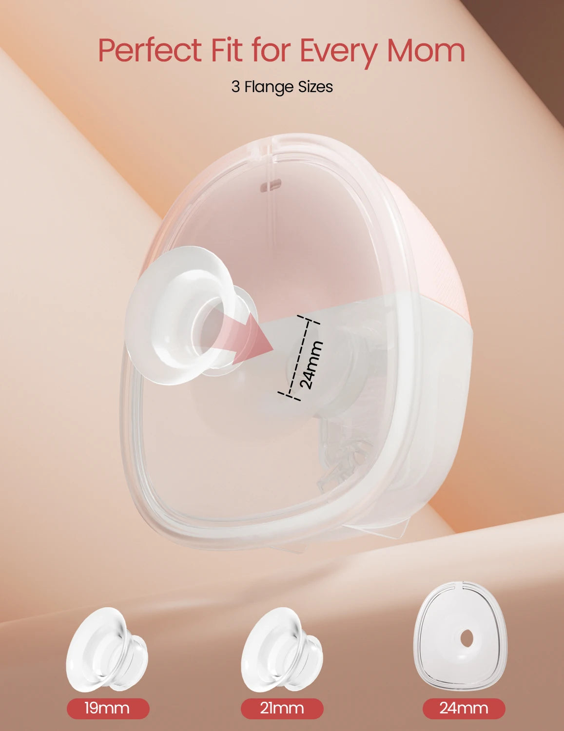 NCVI 2Pack Wearable Breast Pump Hands-Free 1500mAh Battery Quiet LED Display 4 Modes 9 Levels 300mmHg Suction Anti-Leakage 19-24mm Flanges for Nursing Moms