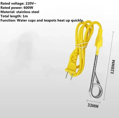 220V 600W Electric Water Heater Cup Boiling Heater Hot Water Coffee For Travel Using EU/AU/UK/US Plug