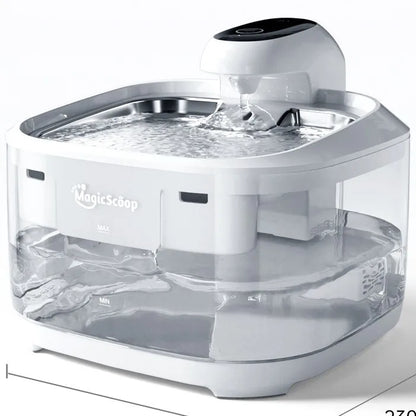 Pet Water Fountain Automatic Continuous Filtration of Fresh Water Large Capacity Transparent Design for Cat Pet Drin