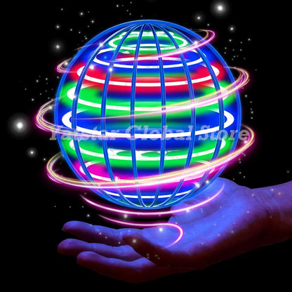 Flying Ball Boomerang with LED Lights, 360° Rotating Flying Hover Orb, Outdoor Indoor Fidget Spinner Toys for Teens and Adults