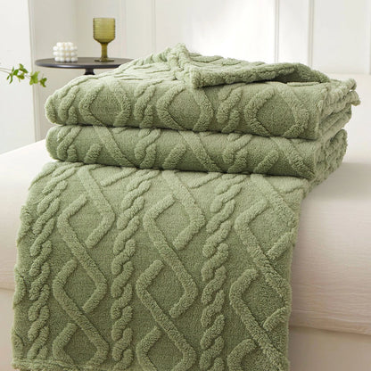 New Winter Coral Fleece Blankets Home Cozy Office Sofa Blanket Warm Nap Throw Blanket Travel Textile Fleece Thick Warm Blankets