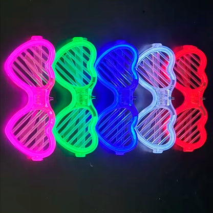 5/10/15/20/30 Pcs Led Neon Party Glasses Light Up Sunglasses Glow in the Dark Glasses for Kids Adults Party Supplies