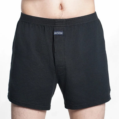 Men's Pure Cotton Boxer Shorts Underwear High Waist Big Underpants Casual Plaid Plus Size Aro Pants Pajama Bottoms at Home M-3XL