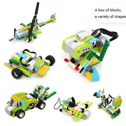 STEM Educational Building Blocks Kit 280pcs with Electronic Sensors for Programming Robots Fun Learning Activity for Kids