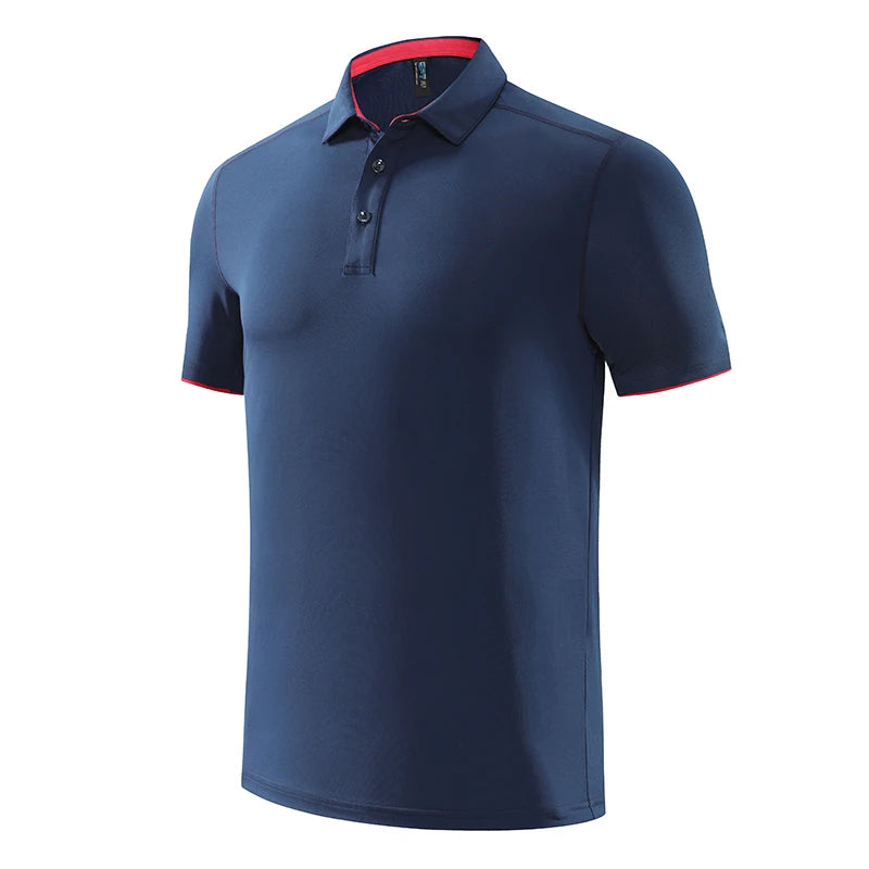 Quick Dry Men's Sports Polo Shirt Golf Wear Summer Gym Fitness Training Clothing Comfortable Breathable Shirts