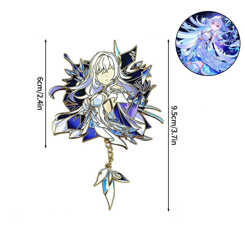 Genshin Impact Tsaritsa Columbina Flins Pin Genshin Figure Badge Accessories Backpack Charms Party Favor Gifts