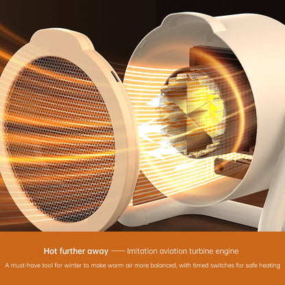 2026 500W Portable Desktop Electric Heater Warm Air Blower Heating Ceramic Space Heater With Tip Over Protection For Home Use