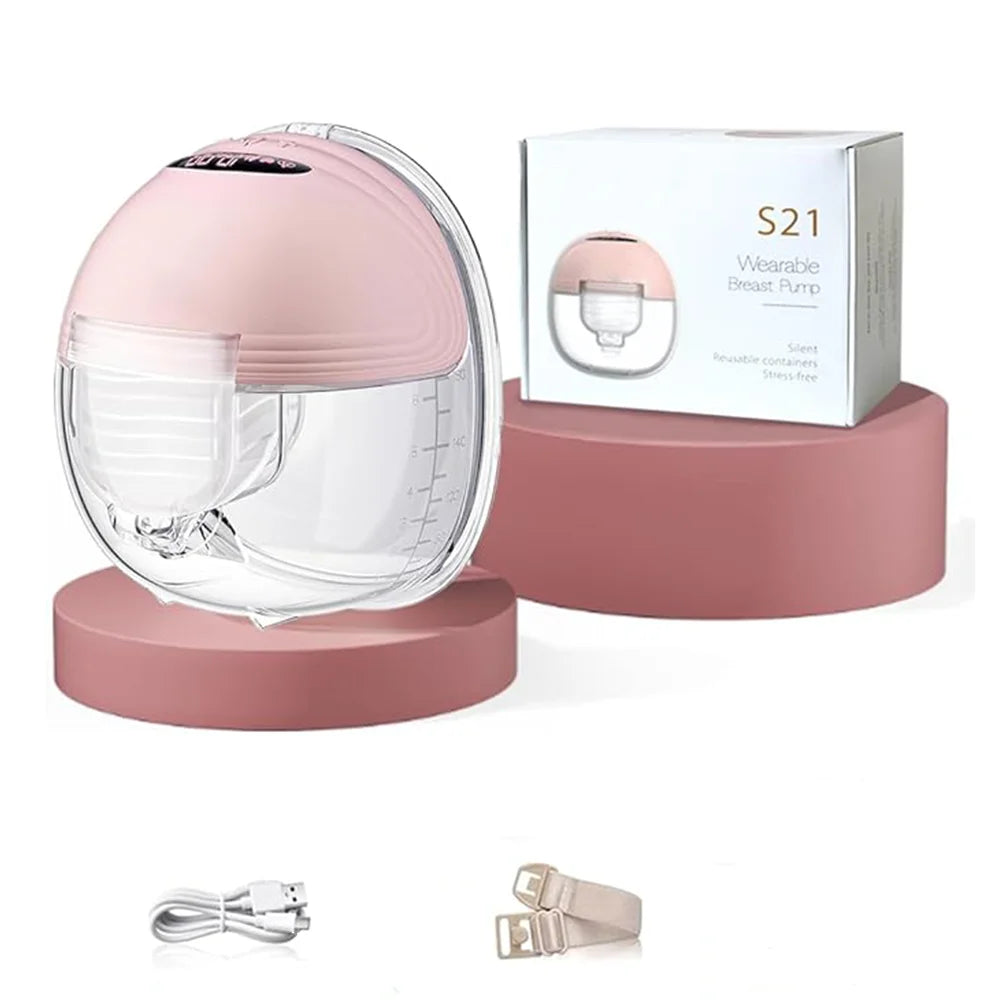 BornBL S21 Breast Pump Portable Electric Breastfeeding Pump with USB Rechargeable Wireless Hands-Free for Mom Baby Feeding