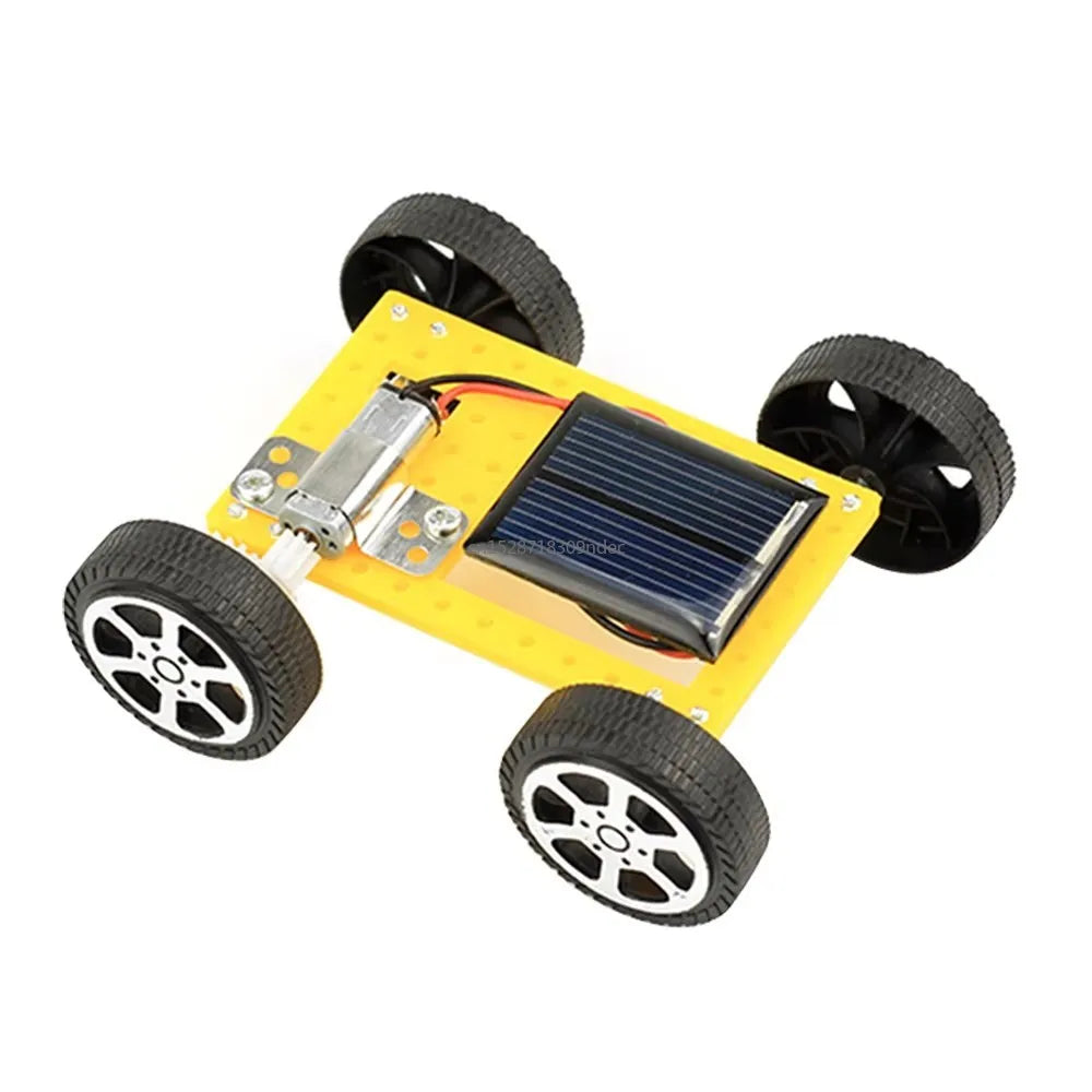 DIY Mini Solar Car Assembly Kit STEM Physics Science Experiment Educational Tech Toy Kids School Learning Project Birthday Gift