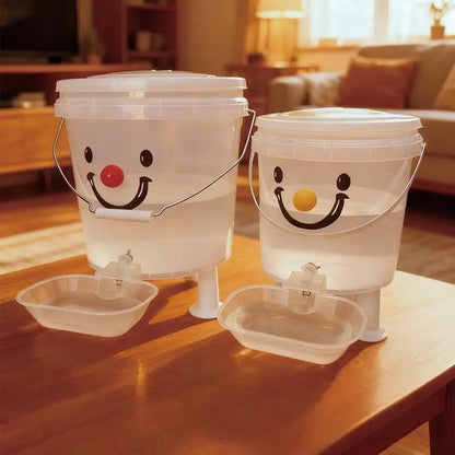 1 Set 3/5/8/10L Cartoon Pet Automatic Water Dispenser No-Electricity Auto Water Bowl Large Capacity Pet Drinking Fountain